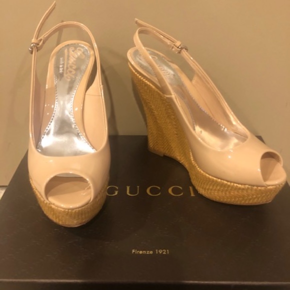 Gucci Vitello Vernice Soft Sable wedge sandal - Picture 5 of 8